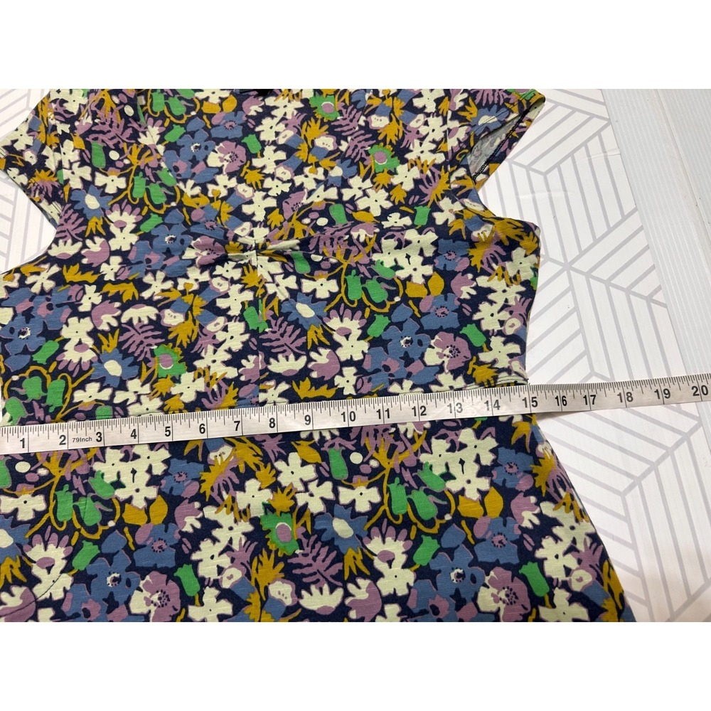 Toad&Co Rosemarie Dress Size M Floral Cap Sleeve Tencel Organic Cotton a1 - Picture 9 of 11